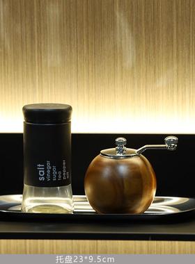 样板间厨房摆件组合研磨器密封瓶储物罐套装橱柜展厅软装饰品道具