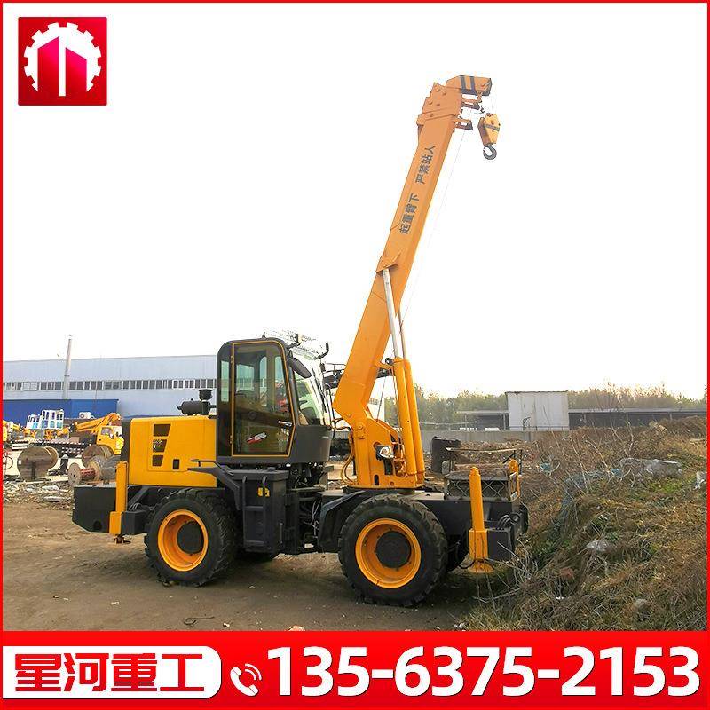 四驱越野行走吊铲车式液压吊车电力工程6吨8吨可吊重行走起重机 - 图2