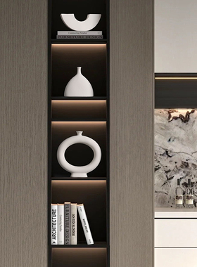 轻奢高档酒柜装饰品摆件现代简约客厅电视柜办公室书房书柜套装