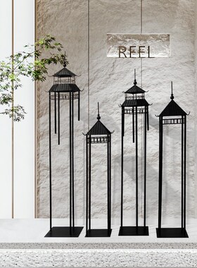 大型造景工艺品新中式凉亭落地摆件售楼处酒店过道走廊装饰品庭院