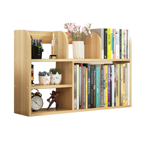 Simple Bookshelf Desktop Shelf Children S Multi Layer Table Student Office Desk Storage Space Saving Bookcase