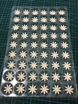 Turn sugar decorated with small flower solid white daisy flowers (162 Dot 3 boxes)