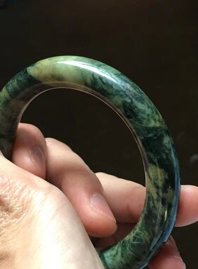 缅甸天然翡翠A货手镯超特色玉镯意境大自然画作设计创意灵感豹纹