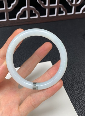 特价无纹裂白月光洒金冰飘黄翡翡翠手镯