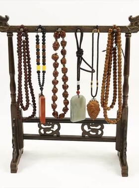 手串挂架 鸡翅木挂玉架 文玩饰物饰品悬挂件展示木架念珠架 匠器