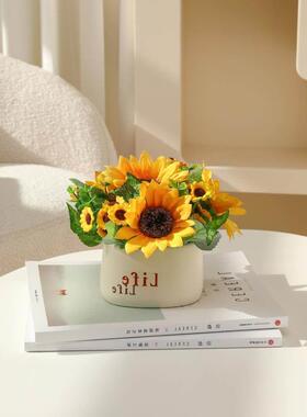 仿真花书架摆件办公室墙面花艺装饰品家居客厅柜子绿植布置工艺品