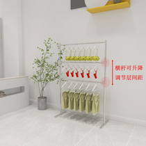 Underwear Store Adjustable Shelf Small Briefs Rack Ground Stainless Steel Wire Drawing Inner Hanger Multilayer Side Hanging Rack