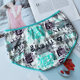 Elsa mid-waist stretch lycra cotton printed boxer pants