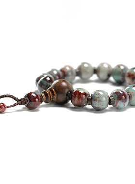 京金麒麟红吉祥陶瓷手串