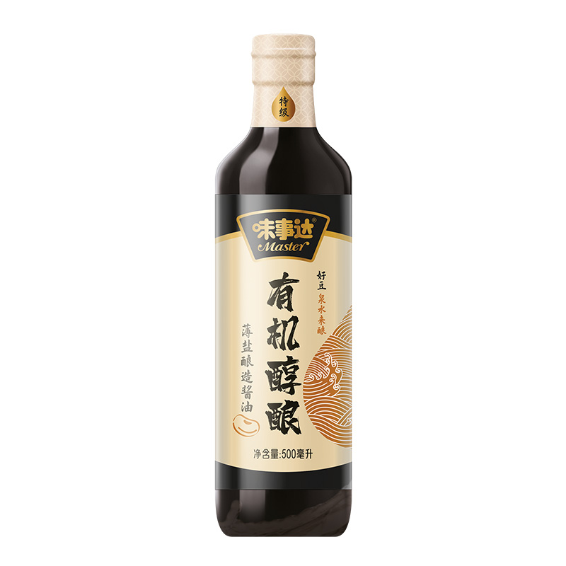 猫超！味事达0添加有机醇酿黄豆酱油500ml