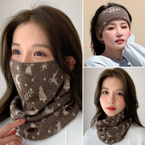 Neck cover woman winter warm hanging ear surrounding neck riding mask headgear multifunction neck guard neck anti-wind and windproof winter