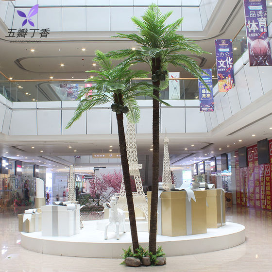 Interior decoration large shopping mall floor-standing simulated coconut tree