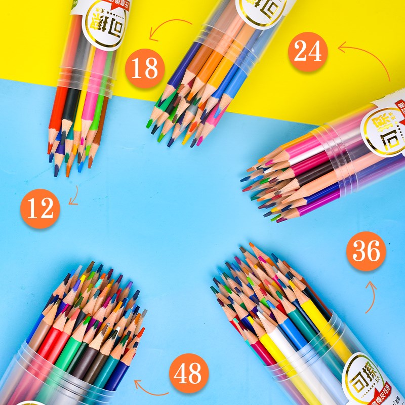 Children's Pencils Student Erasable Colouring Pencils Set - 图0