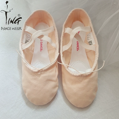 Chen Ting Ballet Shoes Dance Soft Bottom Pink Canvas тренировочная обувь йога кошачья кот