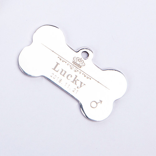 定位狗牌定制小猫咪身份牌防走丢牌宠物金属挂牌定做激光刻字铭牌 - 图3