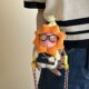 Street Girl Shark Hand Sandwich Star Person Mobile Phone Back Clip Diagonal Lanyard Adjustable Cute Plush Doll Gift