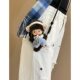 Munchiqi cute Korean cross-body carryable mobile phone back clip mobile phone holder doll doll mobile phone case with lanyard