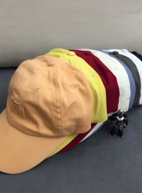 多色Stussy刺绣LOGO弯檐鸭舌帽