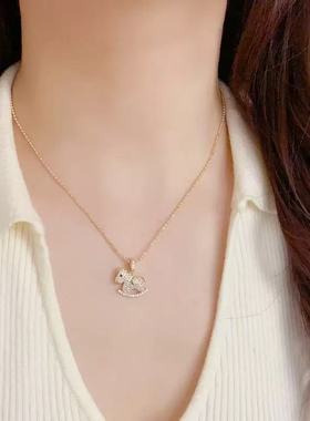 马上有钱花马年本命年项链2026新款小众设计轻奢高级感秋冬锁骨链