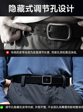 北斗作钛合金简约皮带扣含皮带