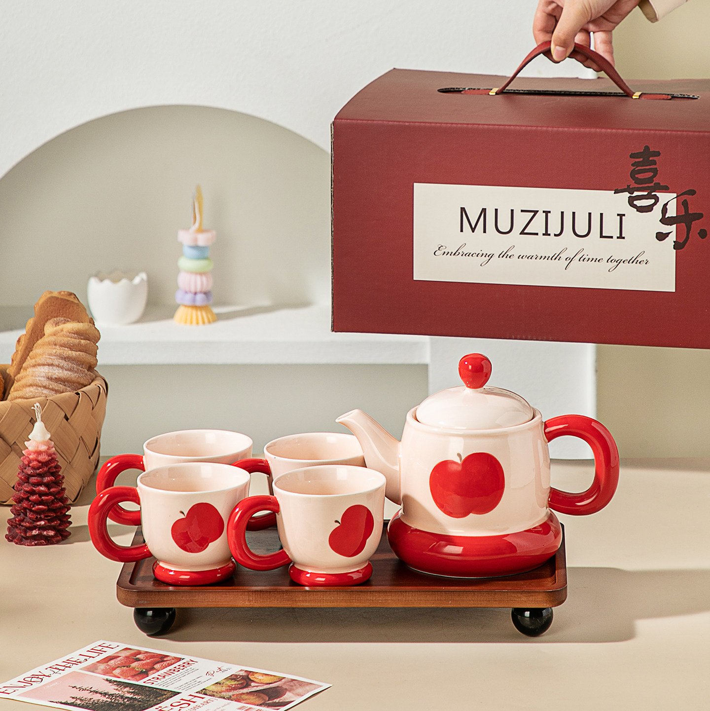 轻奢陶瓷水具套装乔迁新居结婚送礼水具套装茶壶泡茶家用新年茶杯,淘宝优惠券,粉丝福利购,淘宝优惠卷