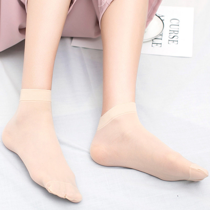 浪莎丝袜女夏季薄款水晶丝短袜耐磨防勾丝女士短筒黑色肉色钢丝袜,淘宝优惠券,粉丝福利购,淘宝优惠卷