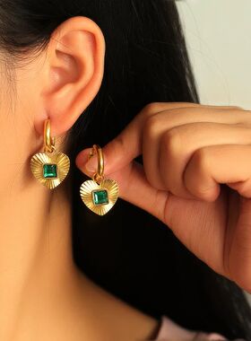 GANEMLY 316L Stainless Steel Metal Luxury Dazzling Zircon