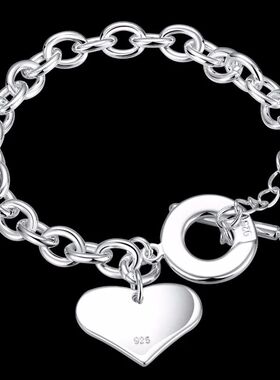925 Steling Silve Heat Bacelets Fo Women Wedding Souveni