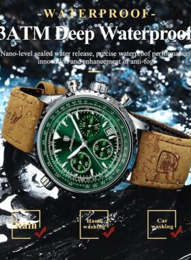 POEDAGAR Luxury Business Men's Watch Waterproof Luminous