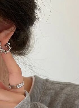 Personality Irregular Wavy Pleated Hoop Earrings for Women