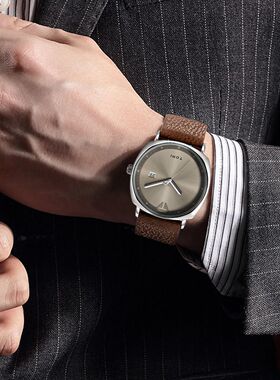 TOMI Men's Watch MinimalistSports Watch Calendar Leather