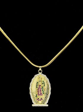 Catholic Vigin May Zicons Coppe Pendant Necklace fo Women