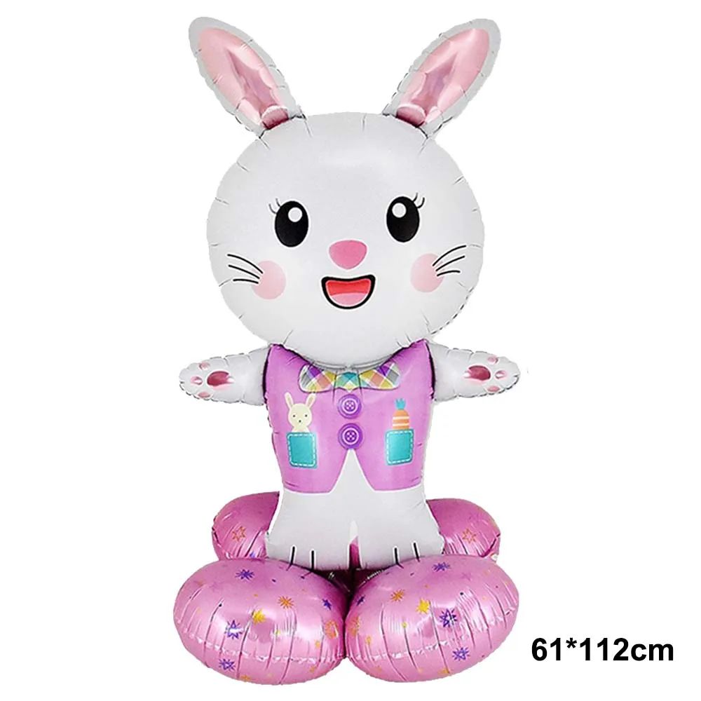 58'' Easter Standing Bunny Balloon Huge Cartoon Rabbit-图0