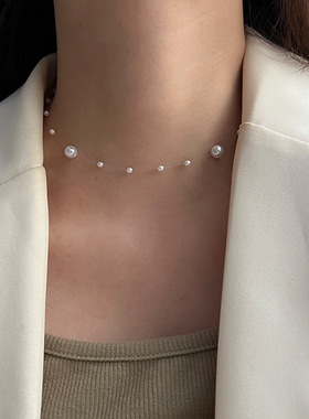 Design Peal Necklace Fench Necklace Women's Cold Style