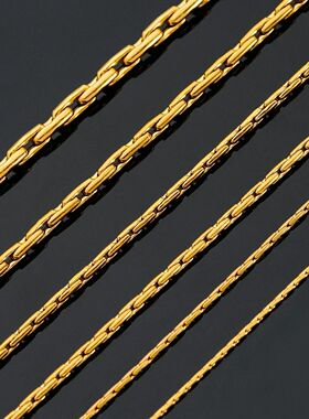 Noble Stainless Steel Gold Color Link Chain Waterproof