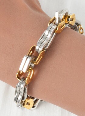 Stainless Steel Industial Bacelet Edgy nd Reto Luxuy Unisex