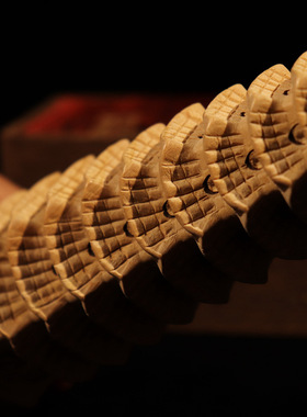 现货桃木雕刻工艺品9层7层11层13层文昌塔木制品实木书房摆件