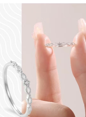 999纯银素圈戒指银饰女