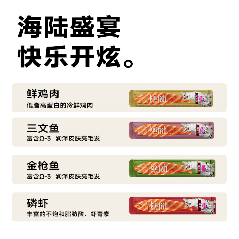 麦富迪猫条100支30支亲嘴鱼羊奶湿粮包猫零食猫咪补水主食猫罐头 - 图1