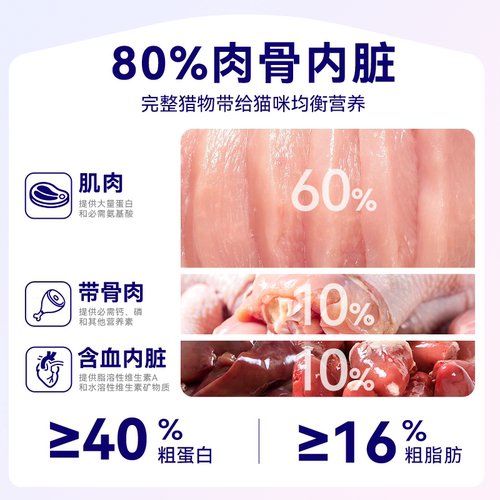 2【顺丰发货】麦富迪BARF霸弗猫粮生骨肉冻干天然粮成幼猫6kg - 图1