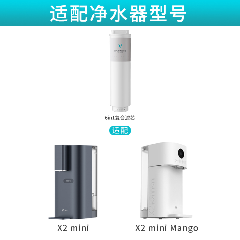 云米即热净饮机X2 X2Pro X2mini 净水器滤芯5in1复合RO反渗透滤芯 - 图2