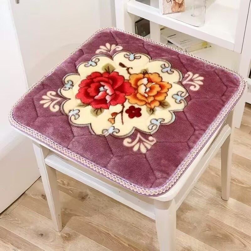 加厚毛绒坐垫冬季保暖屁股坐垫防滑椅子垫家用沙发餐桌椅凳子坐垫