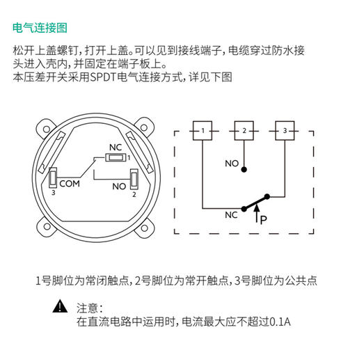 伊莱科空气微压差开关气体流量差压计传感控制器开关消防通风报警 - 图2