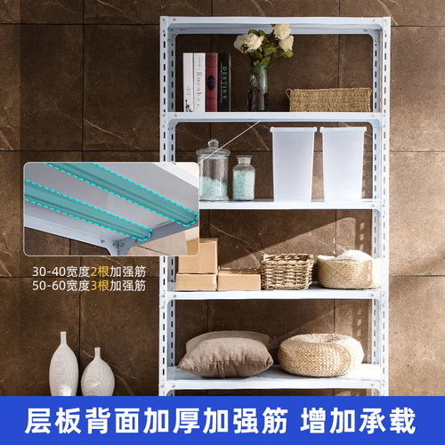 角钢货架自己组装仓储家用仓库置物架三角铁架子超市收纳储物多层 - 图0