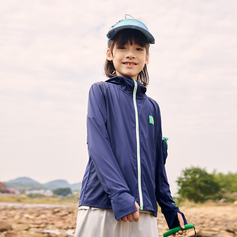 小虎宝儿男童凉感防晒衣皮肤衣薄冰丝外套女童防晒服2024夏季