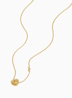 阿玛尼女士立体绳结鹰标细款项链