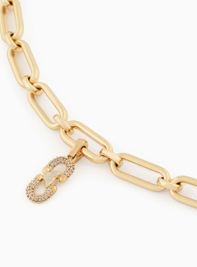 阿玛尼女士复古金色密镶鹰标吊坠