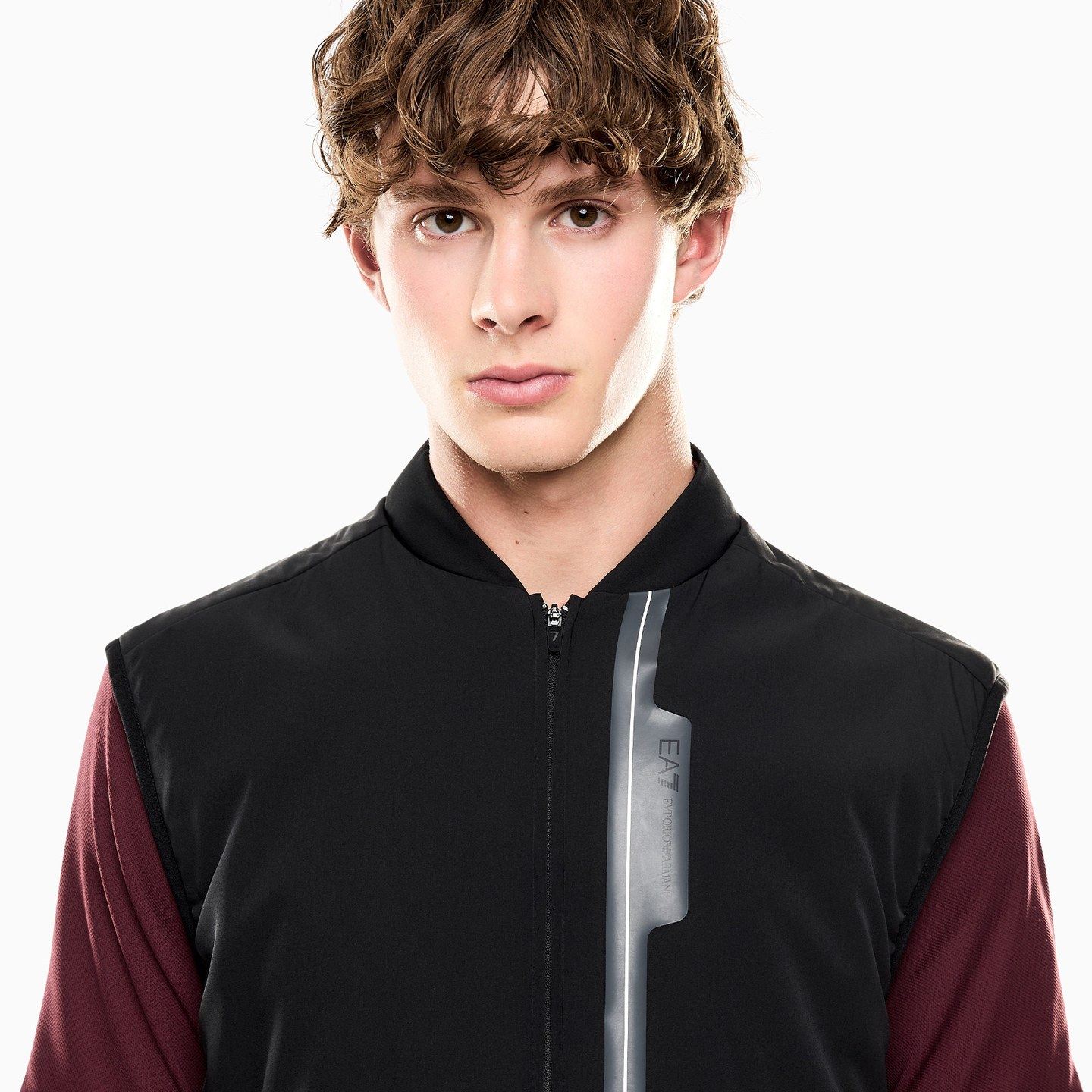 EMPORIO ARMANI/阿玛尼EA7/冬季新款男撞色直身通勤棉服马甲外套,淘宝优惠券,粉丝福利购,淘宝优惠卷