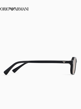 阿玛尼男士矩形黑框时尚太阳眼镜