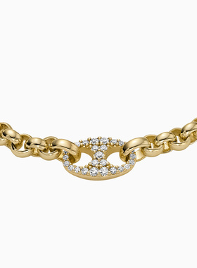 阿玛尼女士串联小猪鼻子锆石手链